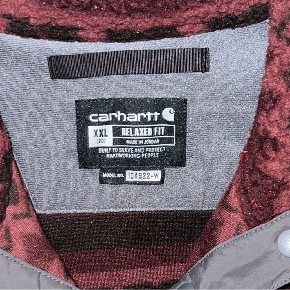 Carhartt Maroon and Black Patterned Women's Sweater - Picture 2 of 7